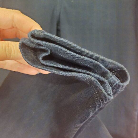 SPANX‎ Womens Jeggings SZ M Jean-ish Plaid Pull-On Navy Ankle High Rise Pockets - Picture 7 of 10